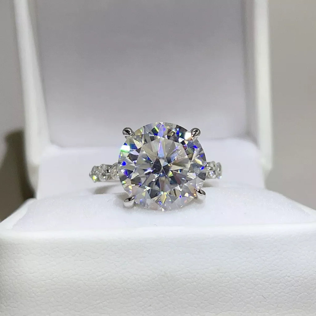 10 Carat Moissanite 925 Sterling Silver Ring