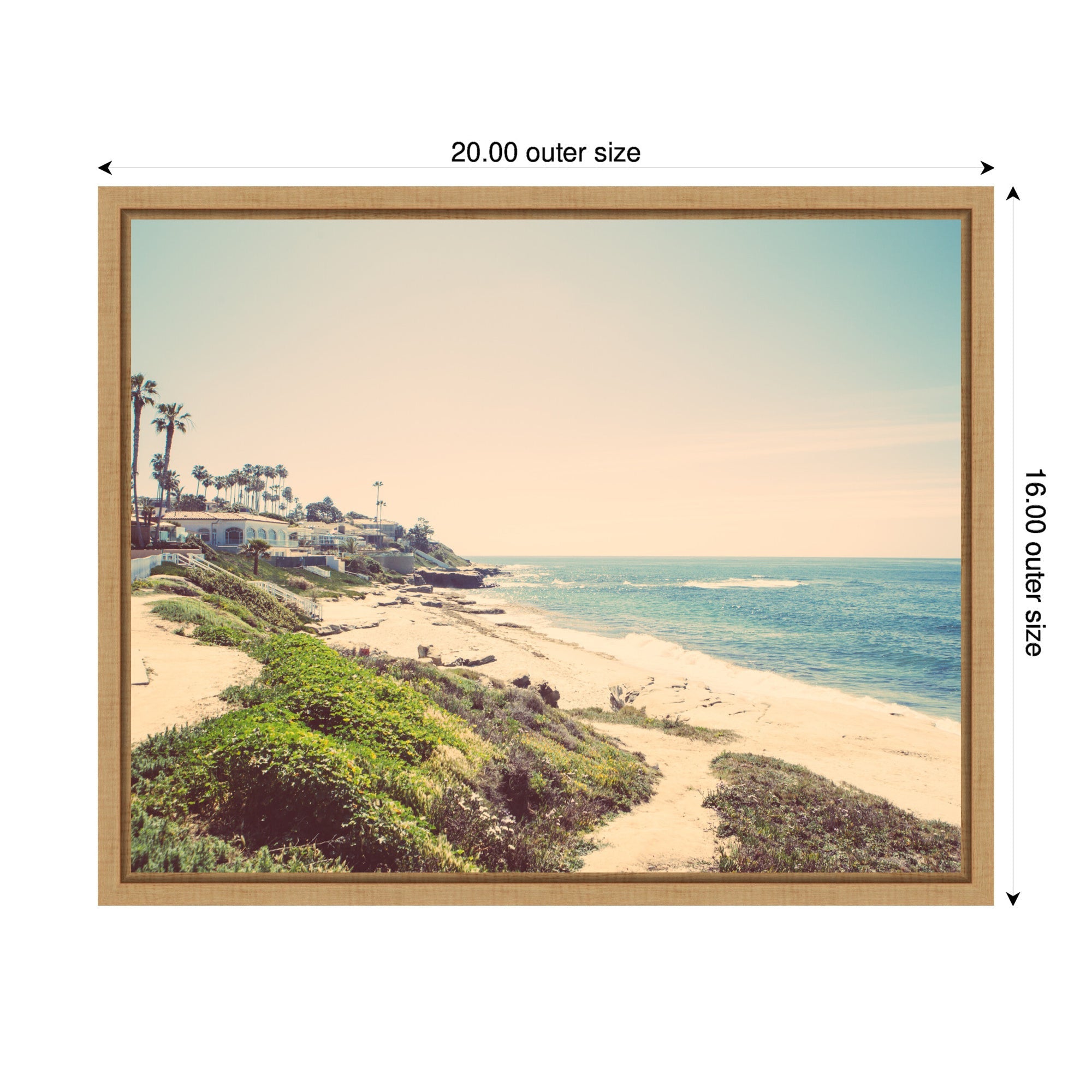 Sylvie Vintage Coastal Seaside Beach Framed Canvas by Saint and Sailor Studios