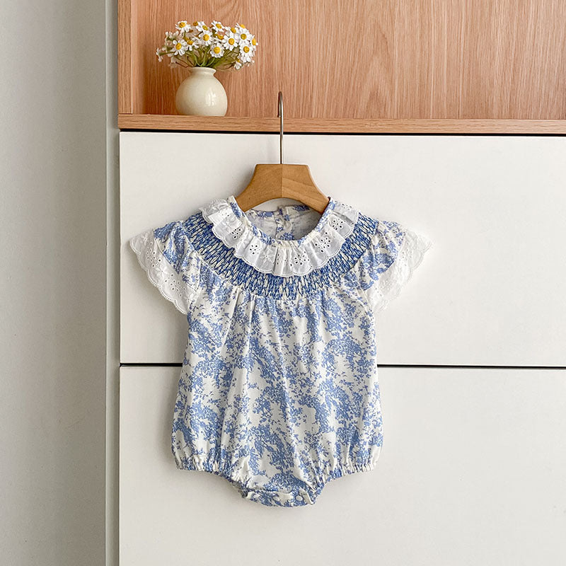 Lightweight Floral Romper For Baby Girls