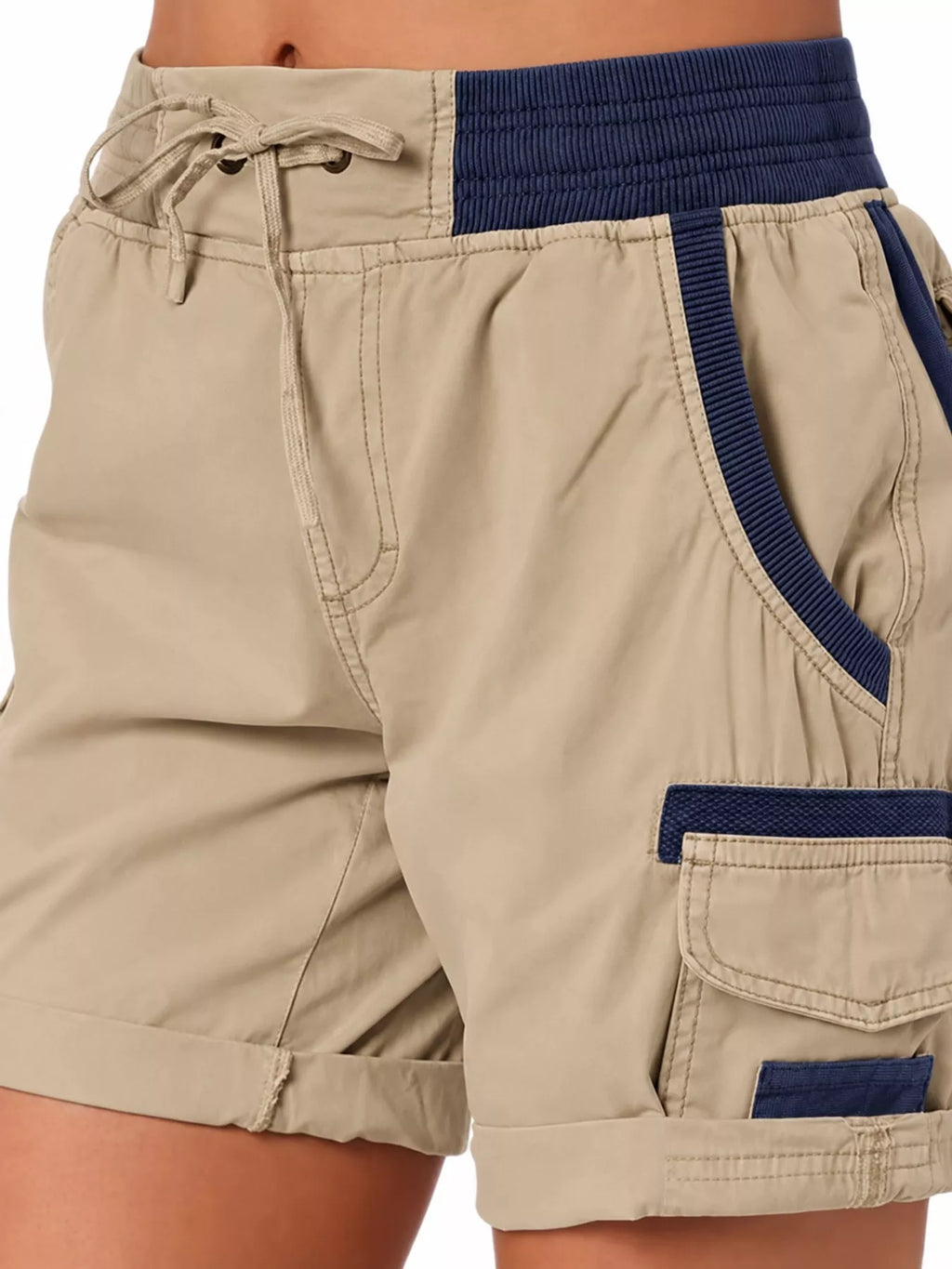 Full Size Drawstring Cargo Shorts Plus Size