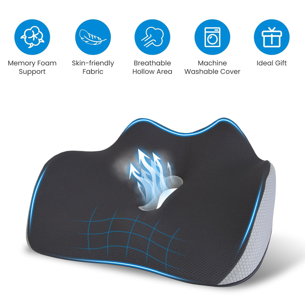 Memory Foam Seat Cushion for Pain Relief and Comfort