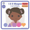 1 2 3 Shapes - 1 2 3 Fòm: Bilingual Book - Haitian Creole - Paperback