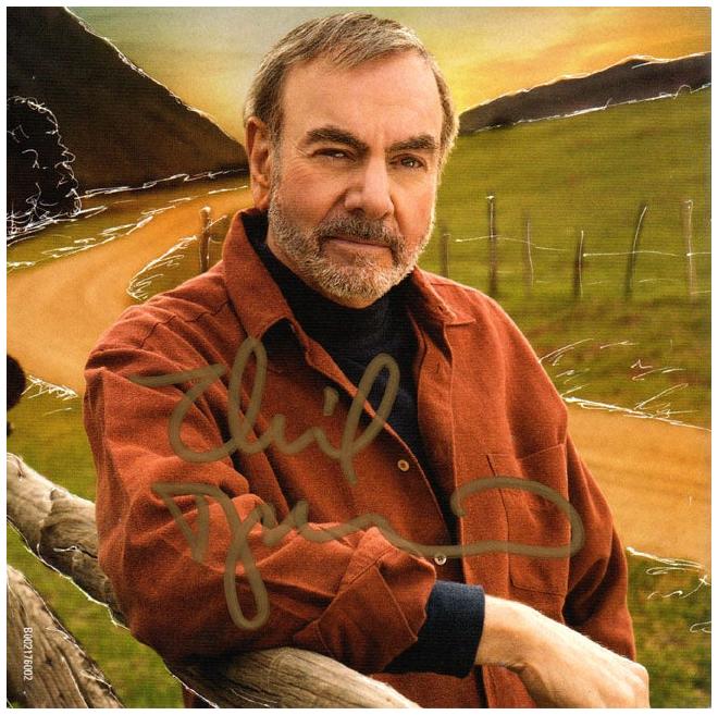 Neil Diamond Signed Autographed Melody Road CD Cover