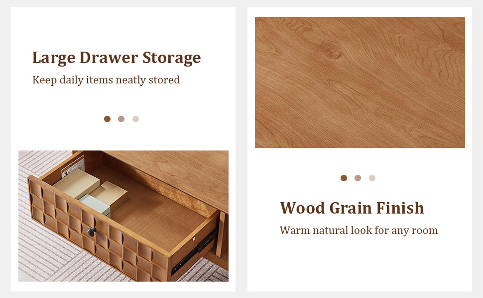 Engineered Wood Coffee Table with Storage – Hidden Drawer