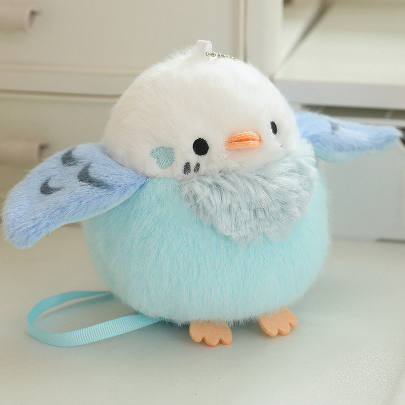 Cartoon Parrot Plush Toy Pendant For Girls Bags And Keychains