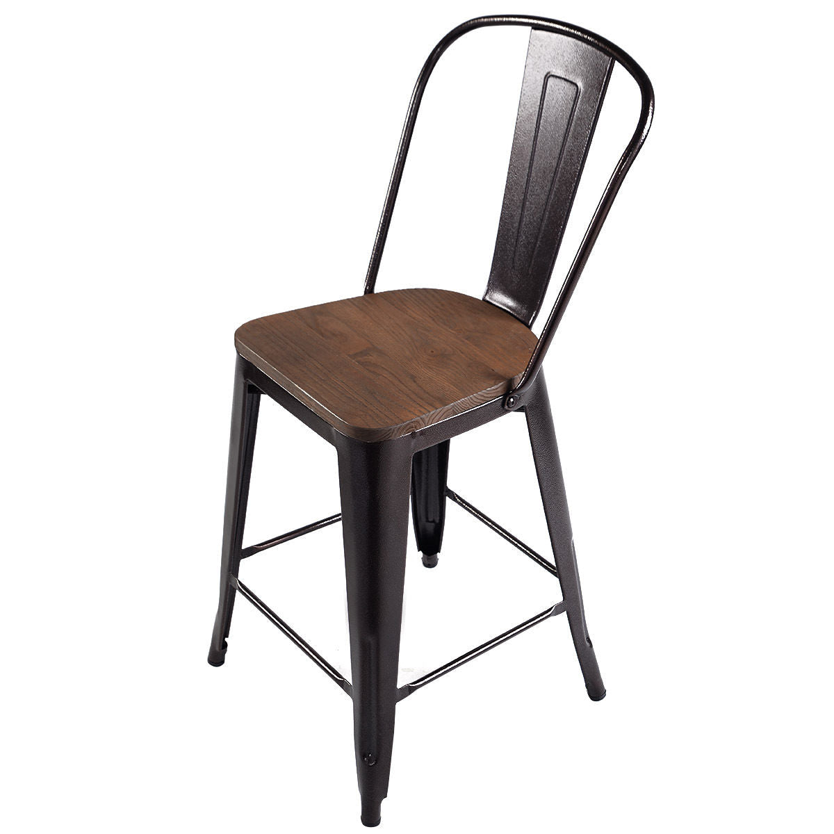Swivel Windsor Dining Chairs Set of 4 with Solid Rubber Wood Frame