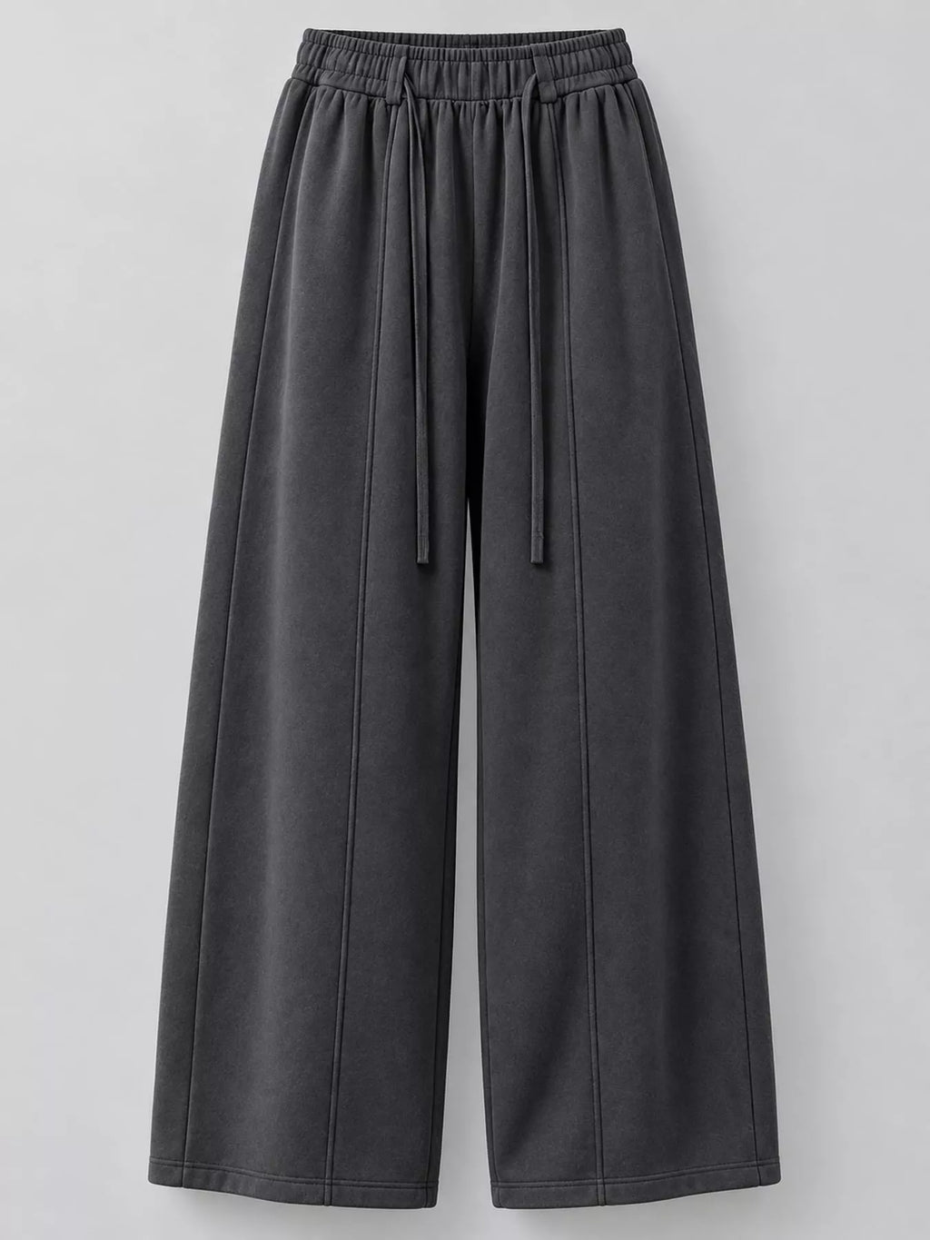 Drawstring Wide-Leg Casual Pants