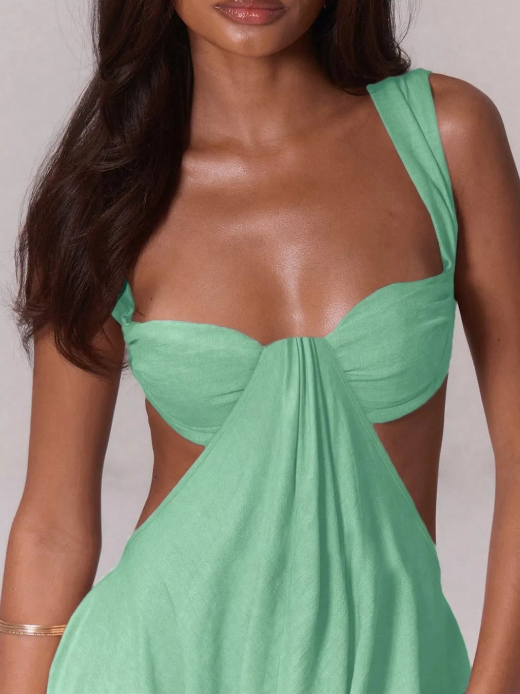 Backless Wide-Leg Jumpsuit with Cut-out Detail