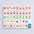 160PCS Floating Mahjong Tile Set Blue Classic Style With 3 Dice