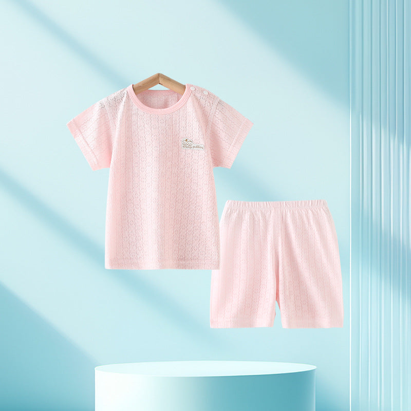 Summer Two-piece Kids Outfit Top And Shorts