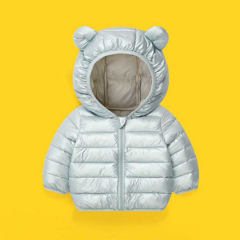 New Spring Autumn And Winter Solid-color Versatile Cotton Coat For Children