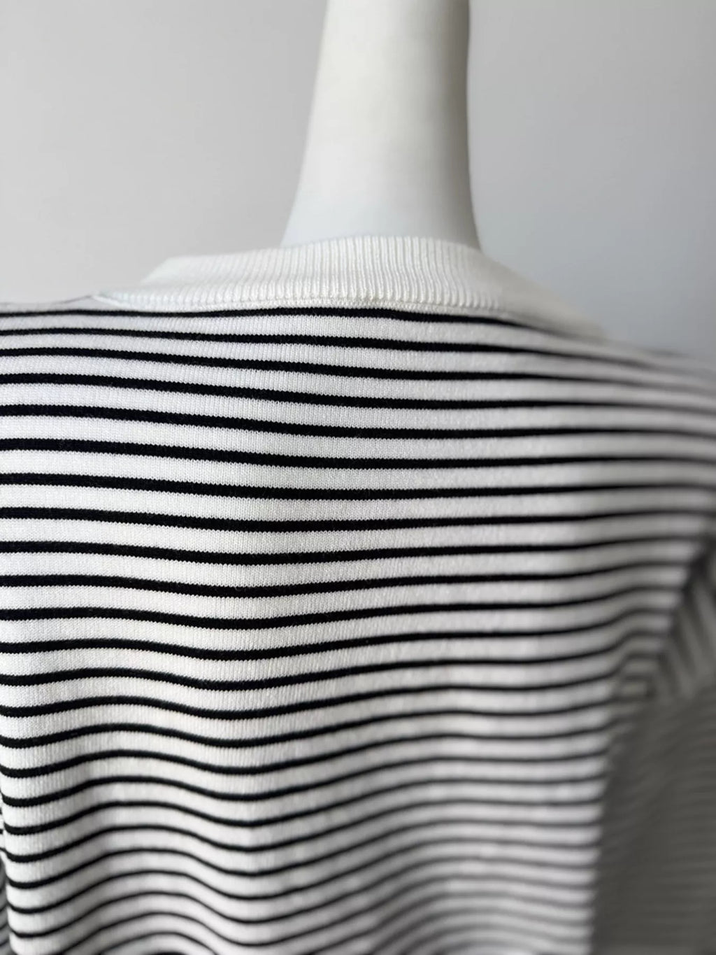 Striped Round Neck Knit Top