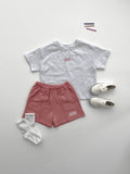 Boys And Girls Casual Thin Short-sleeved Shorts Two-piece Suit