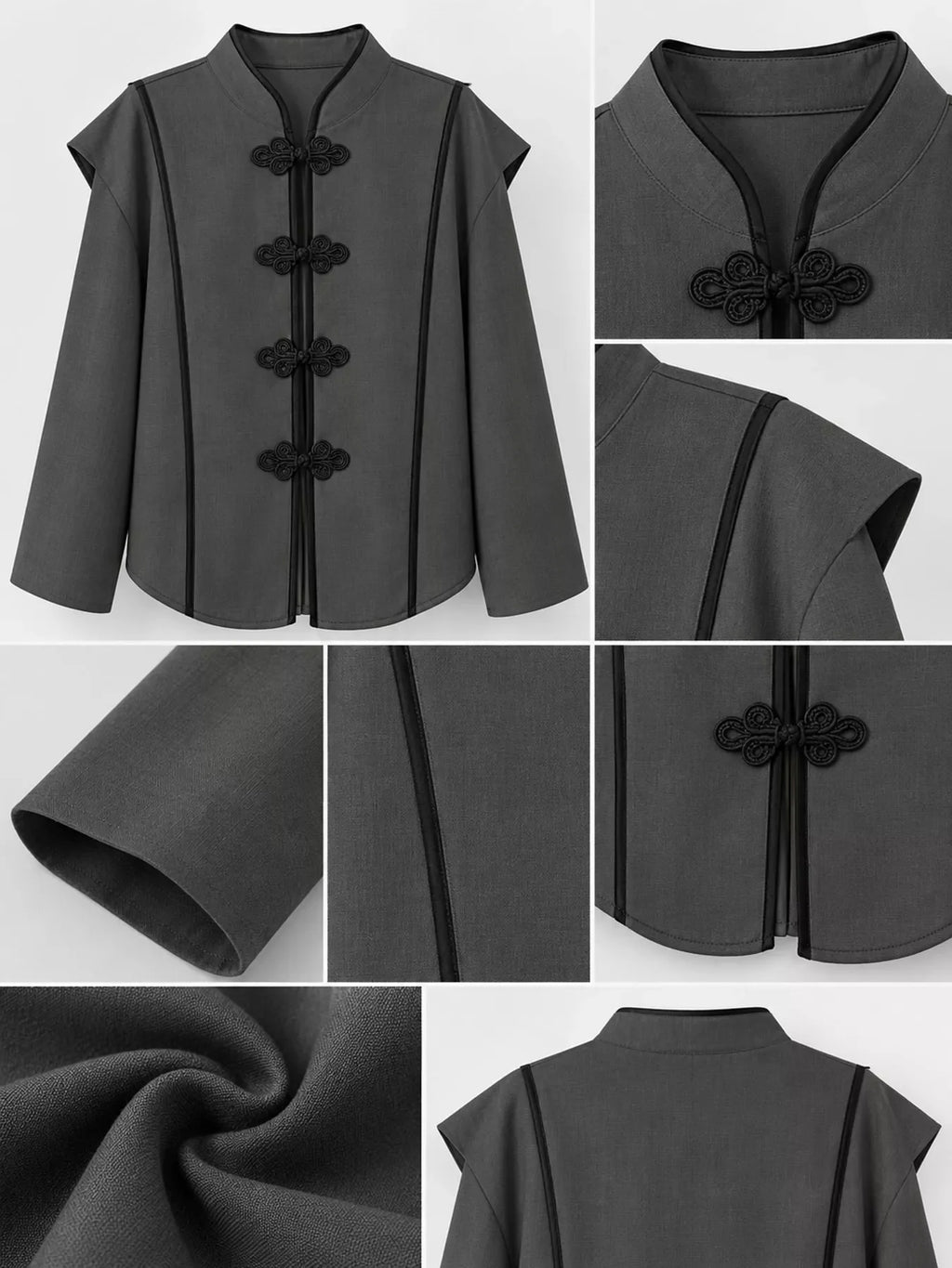 Chinese-Style Mandarin Collar Blouse