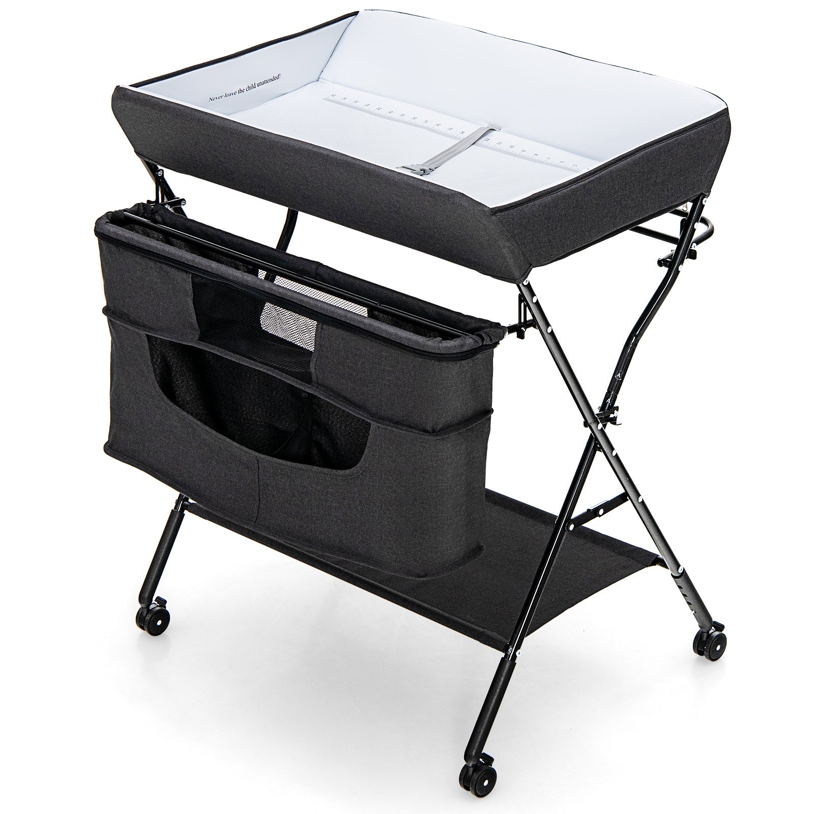 Portable Adjustable Height Newborn Nursery Organizer with