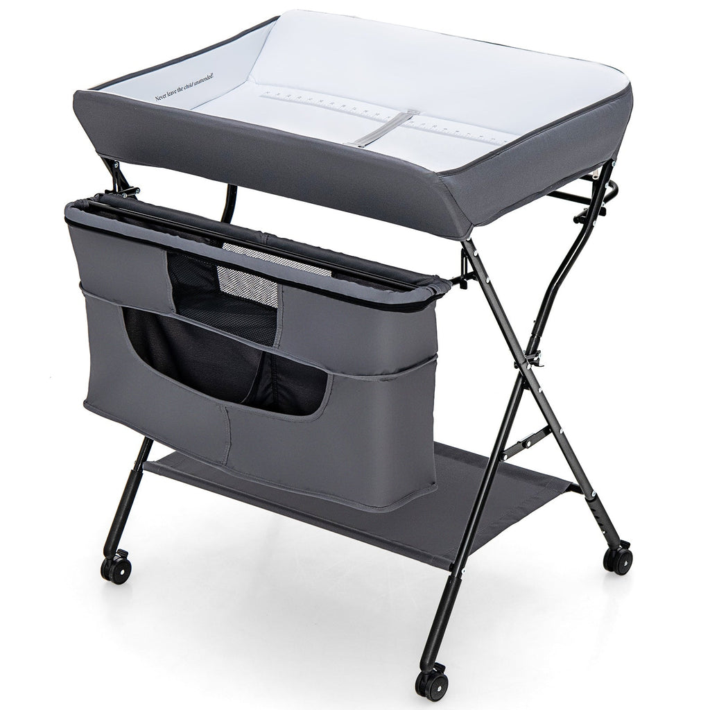 Portable Adjustable Height Newborn Nursery Organizer with