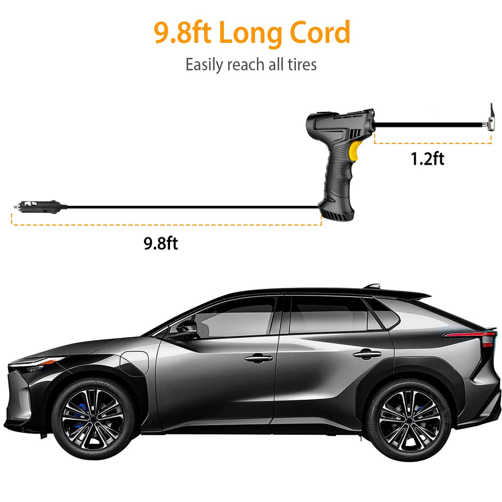 Portable Car Tire Inflator for Auto Use and Quick Inflate