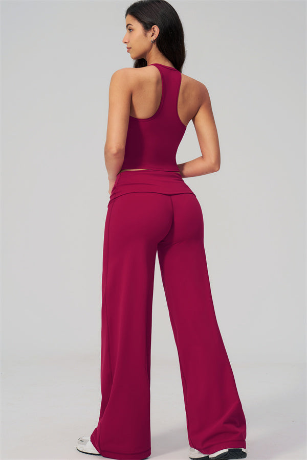 The Daring Tank Top Straight Leg Pants 2-Piece Set