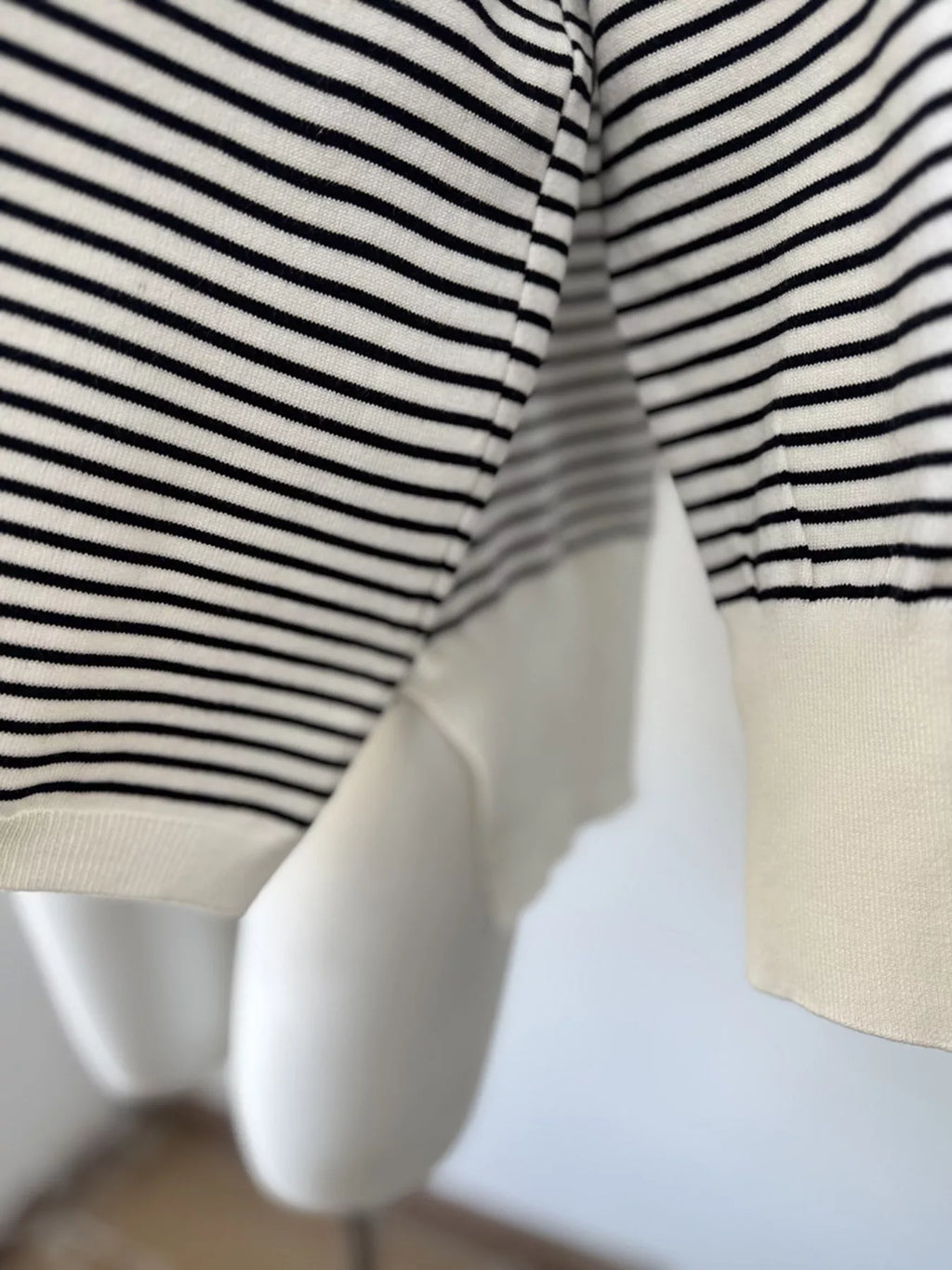 Striped Round Neck Knit Top