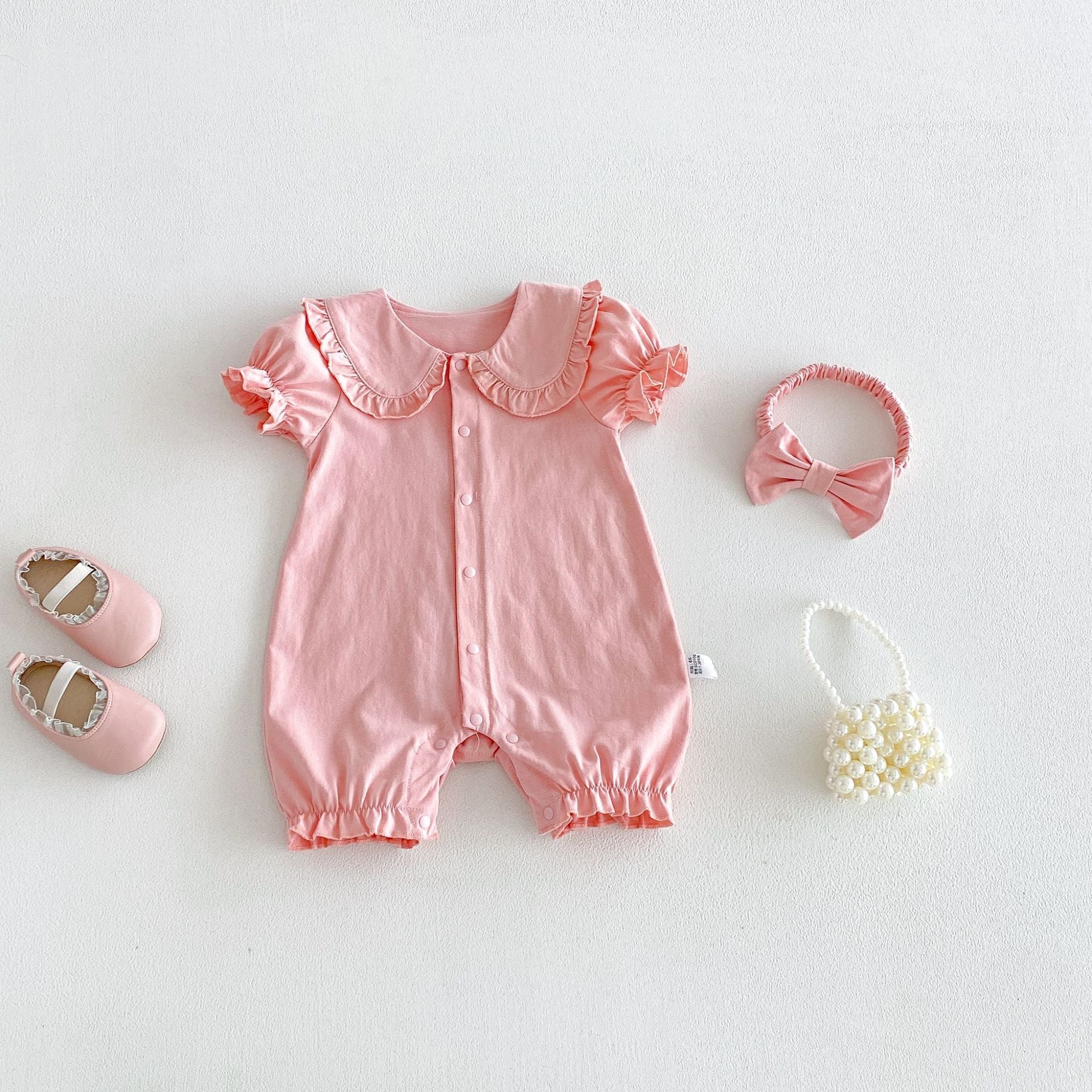 Short-sleeve Shirt Bodysuit For Babies
