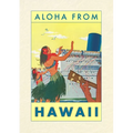Vintage Lined Notebook Aloha from Hawaii, Hawaiian Girls Greeting Cruise Ship - Paperback