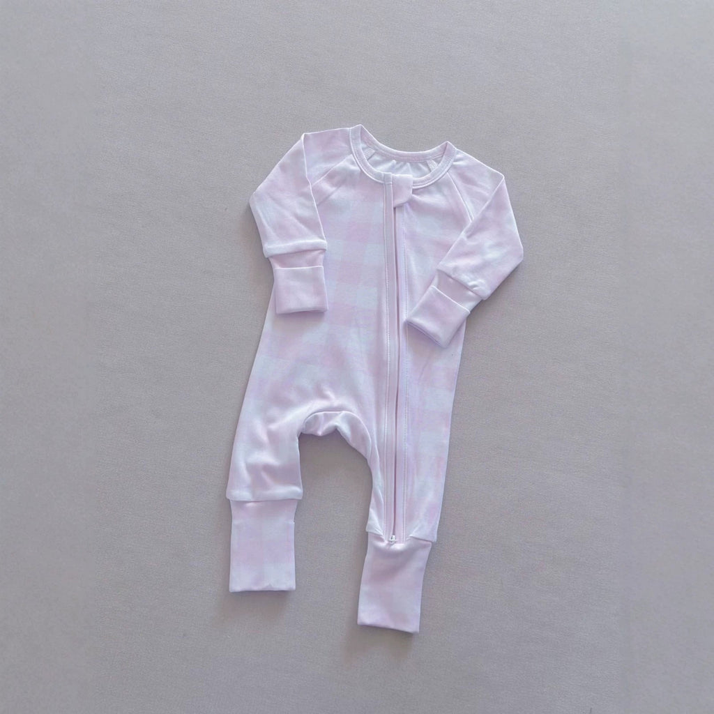 New-style Baby Plaid Onesie Romper