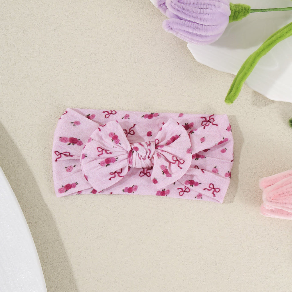Childrens Cute Bow-Knot Elastic Soft Wide Headband