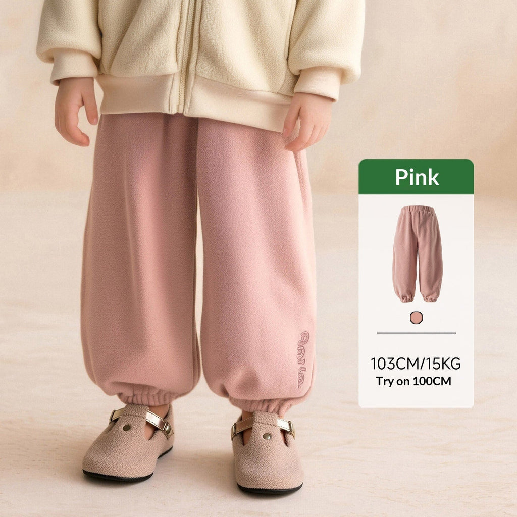 Elastic Waist Warm Trousers Winter Casual Bottoms