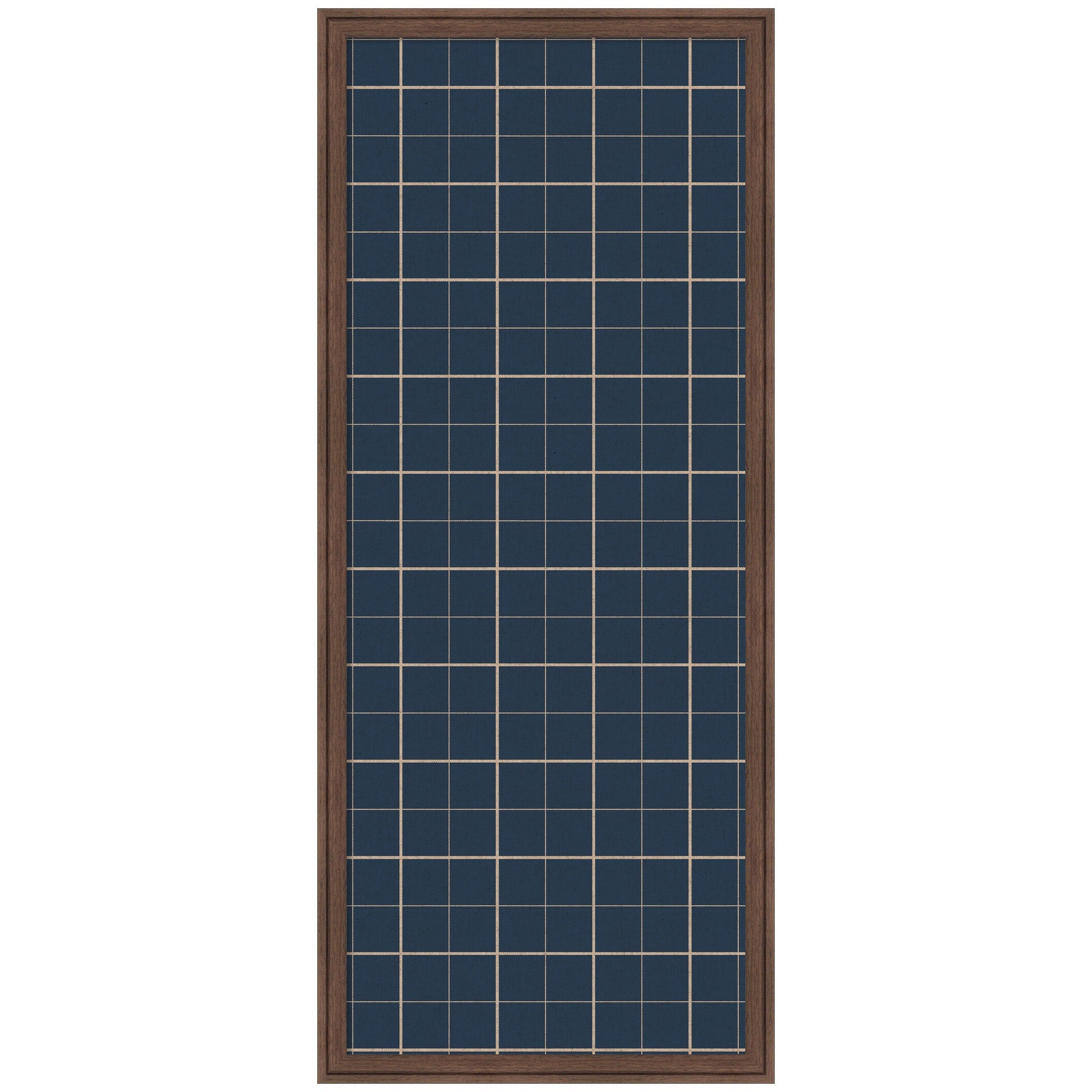 Framed Fabric Pinboard Navy Blue Plaid Wall Organization