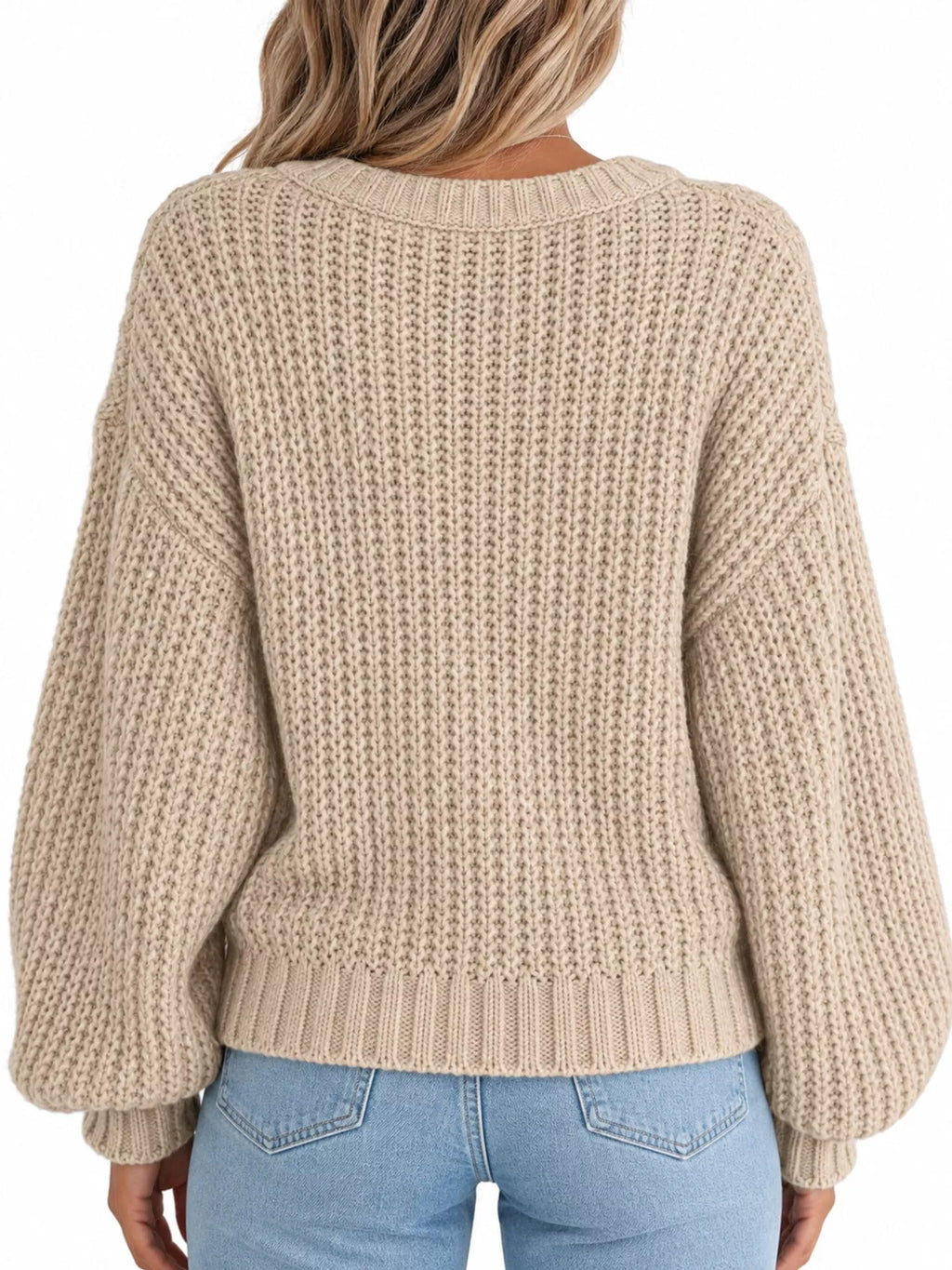 Full Size Chunky Knit Button-Down Cardigan Plus Size