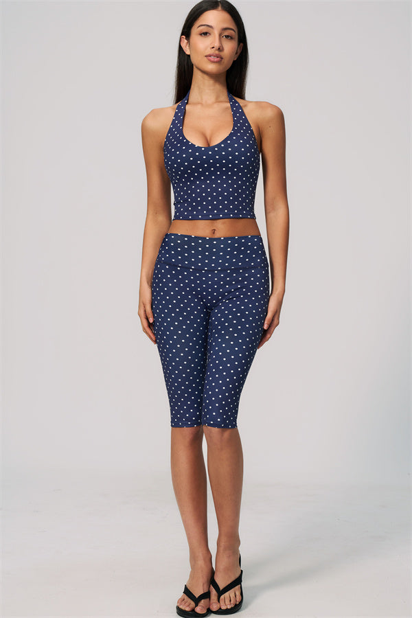 The Frame Halter Tank Top Capri Leggings 2-Piece Set