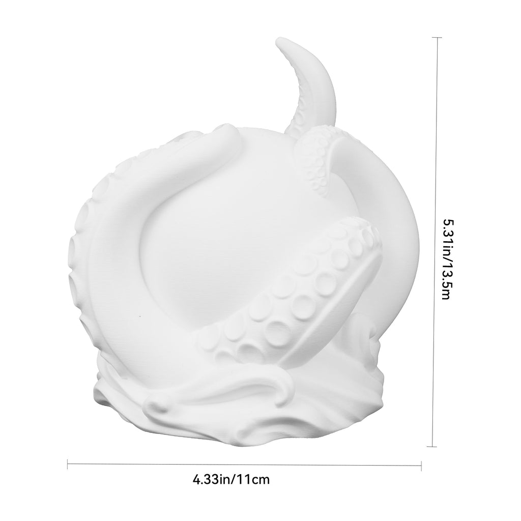 3D Printed Octopus Ambient Table Lamp, Ocean Inspired Warm Glow Decorative Night Light, Sculptural Desk Lamp For Bedroom And Home Decor