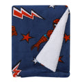 Spider-Man Blue, Red and White Super Soft Sherpa Baby Blanket