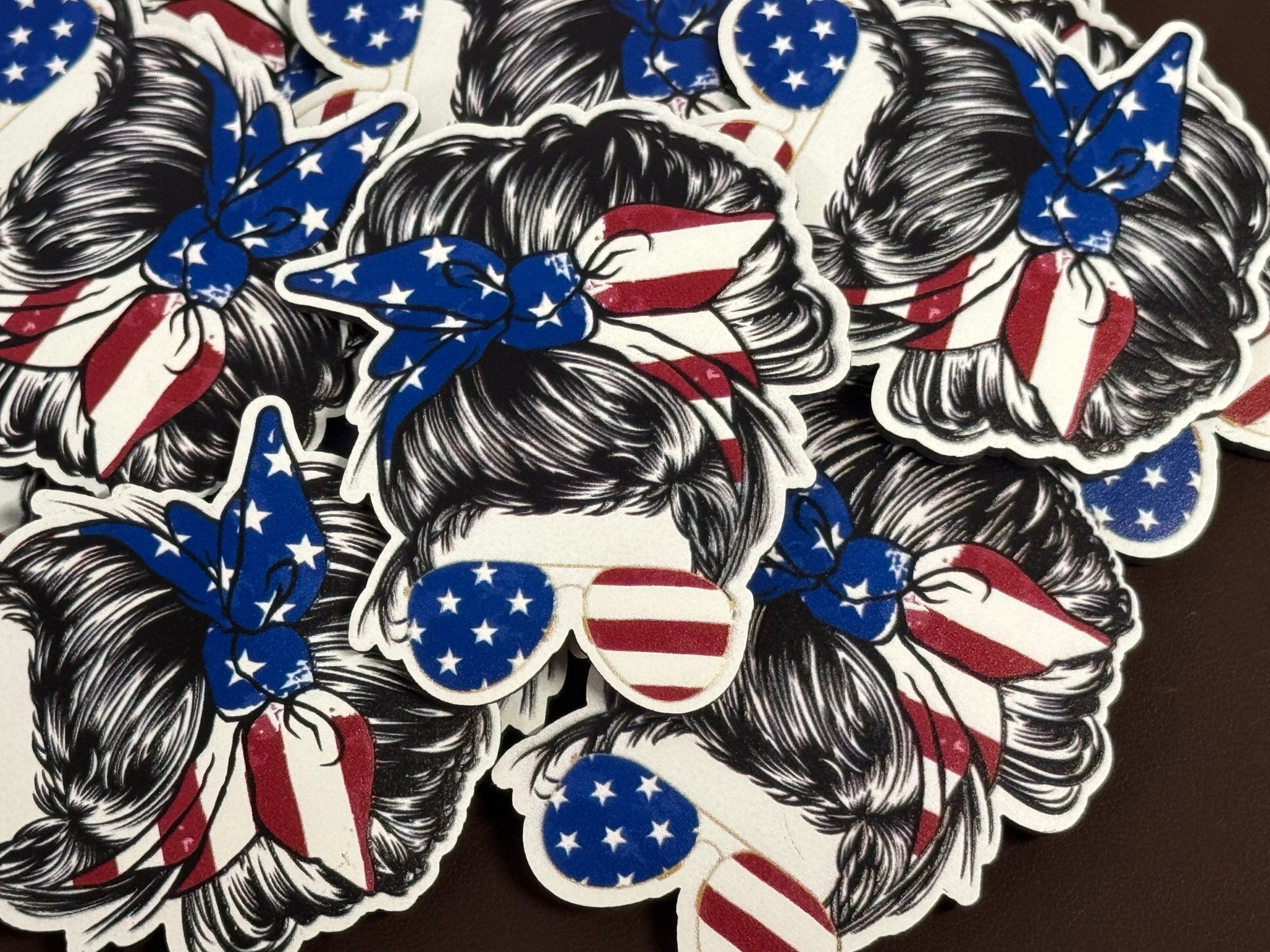 American Flag Mom UV Printed Patches