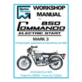 Norton Workshop Manual for 850 Commando Electric Start Mark 3 from 1975 Onwards (Part Number 00-4224) - Paperback