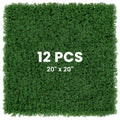 12 Pieces 20 x 20 inches Artificial Grass Wall Panels for Garden Yard Balcony