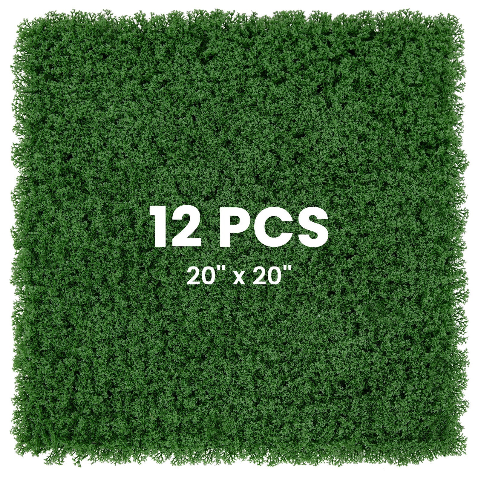 12 Pieces 20 x 20 inches Artificial Grass Wall Panels for Garden Yard Balcony