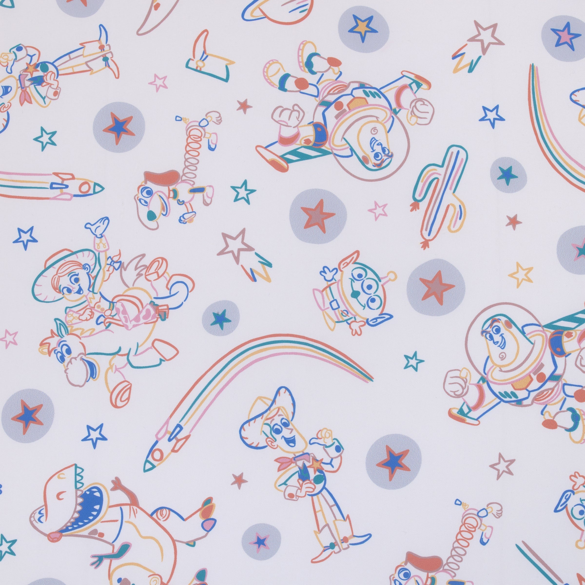 Disney Toy Story Blue, Orange, and White, Woody, Buzz, and Jessie Super Soft Nursery Fitted Crib Sheet