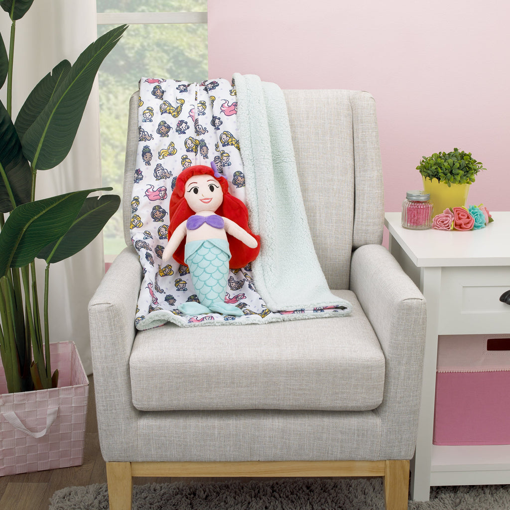 Ariel Red, Lavender and Aqua Super Soft Plush Princess