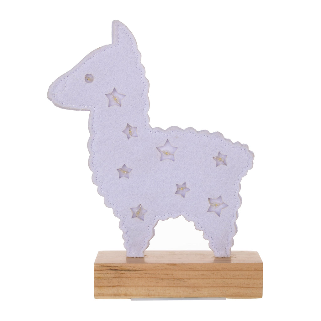 White Llama Lighted Nursery DÃ©cor