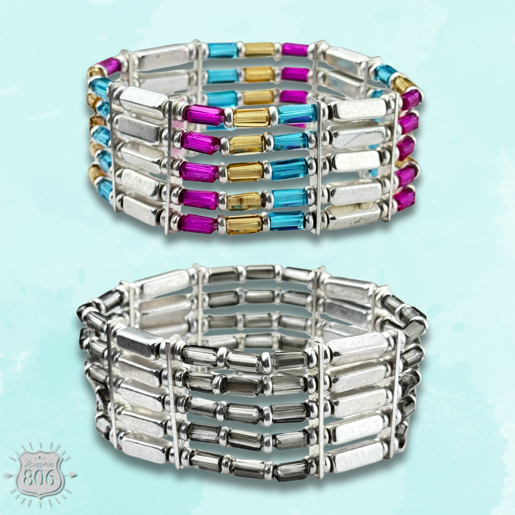 Stretch tube bead bracelet