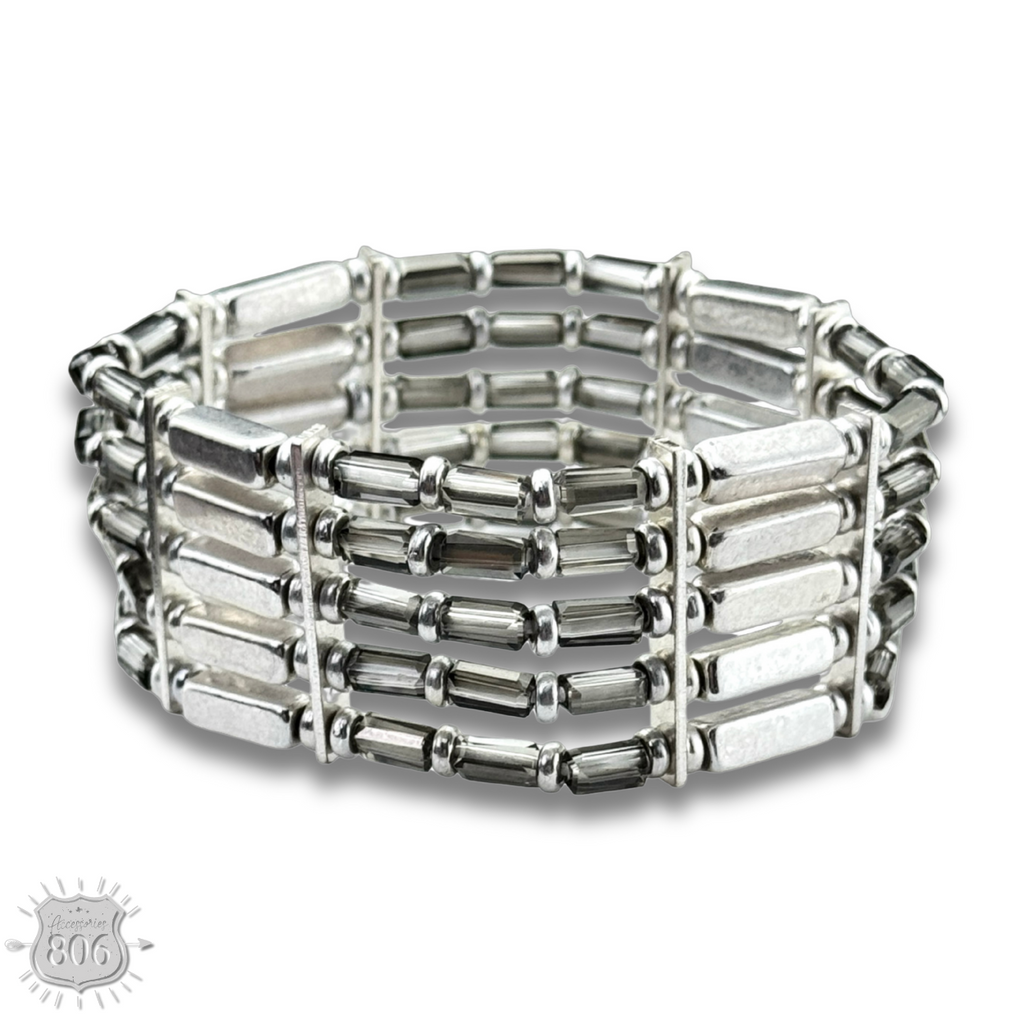Stretch tube bead bracelet