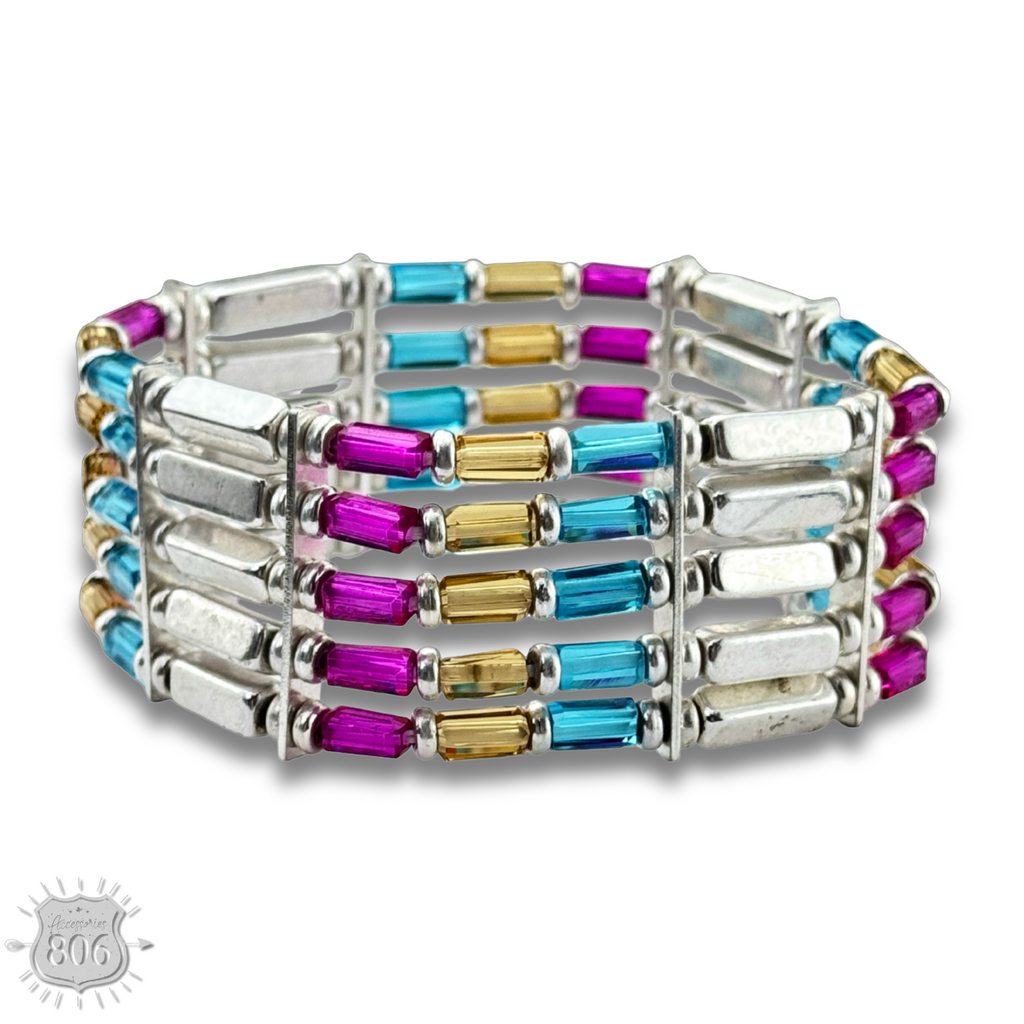 Stretch tube bead bracelet