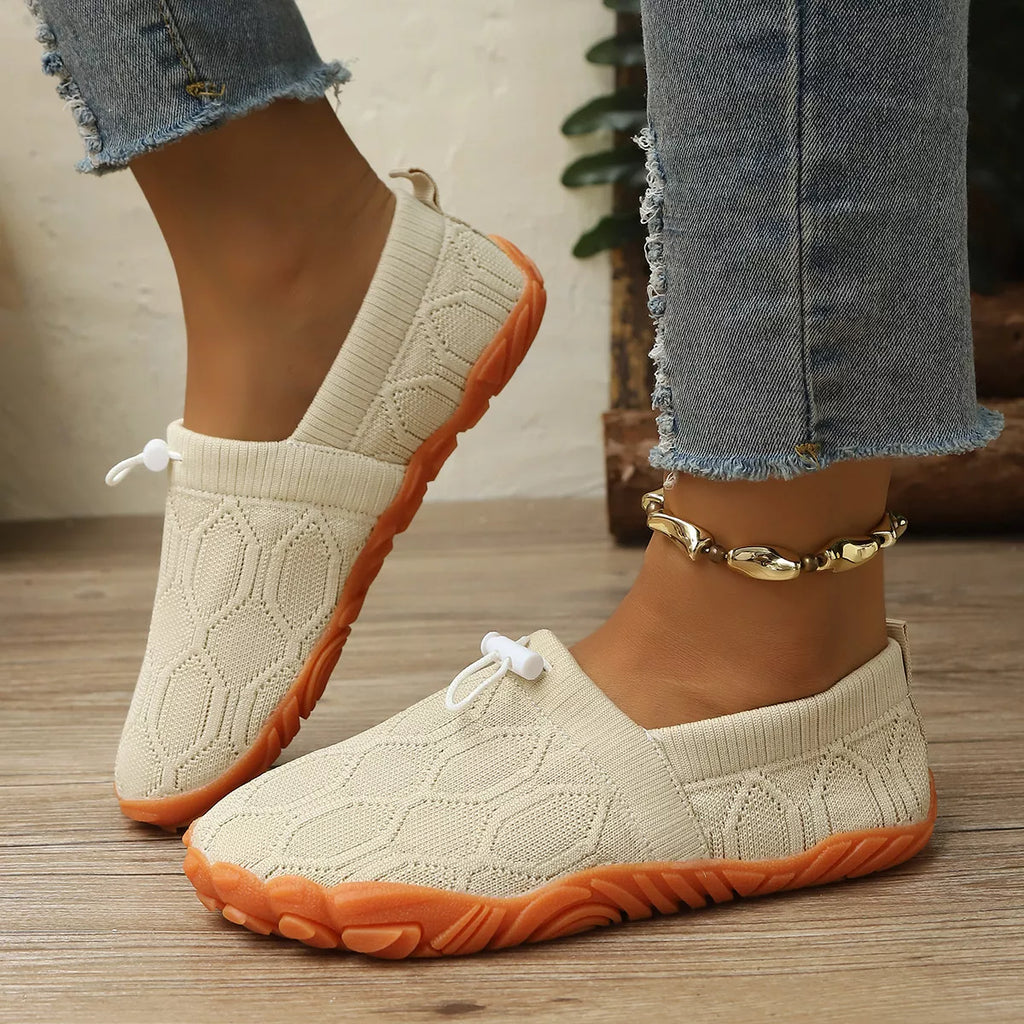 Round Toe Drawstring Slip-Ons