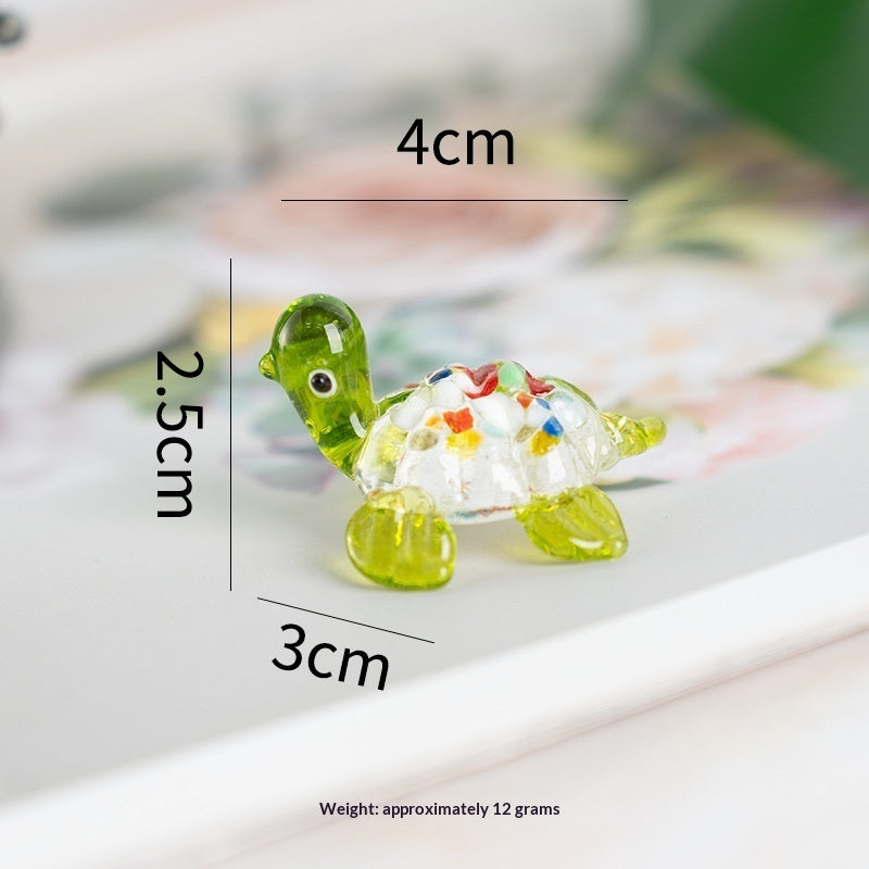 Handmade Glass Craft Little Turtle Ornament