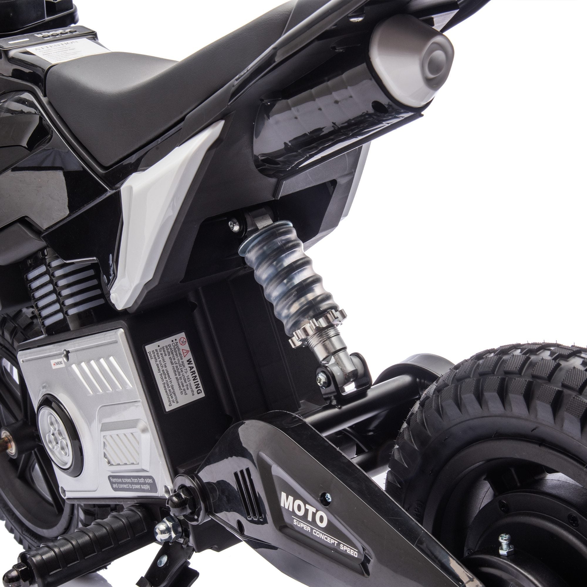 24V Electric Motocross Ride-On Motorcycle for Kids Ages 5-12