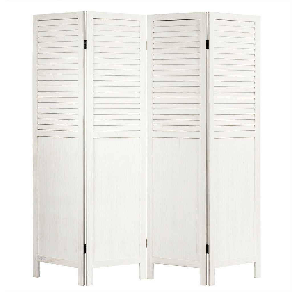 5.6 Ft Tall 4 Panel Folding Privacy Room Divider