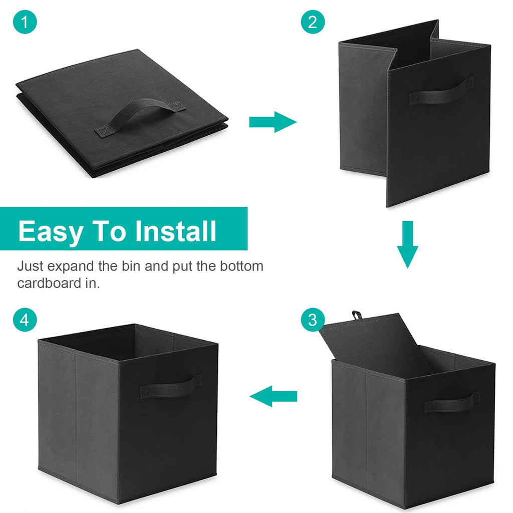 Storage Bin Non-Woven Fabric Cube Organizer with Handle