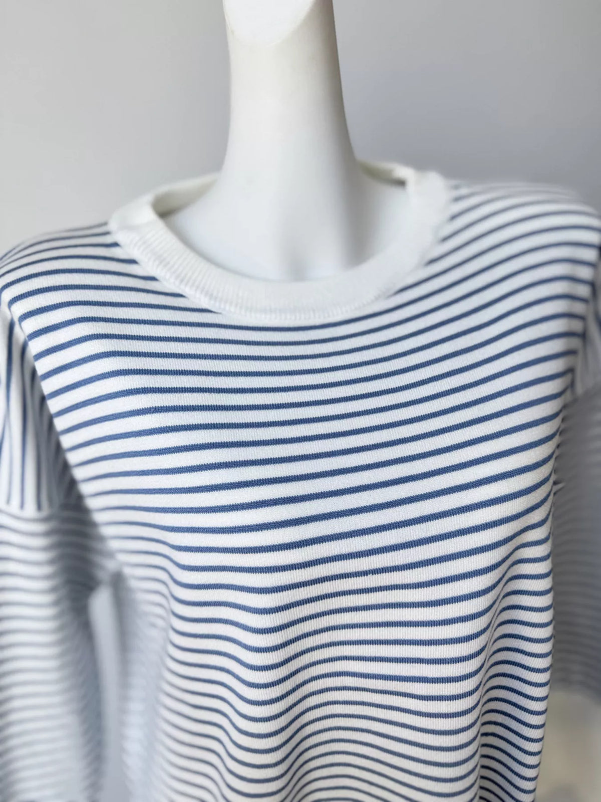 Striped Round Neck Knit Top