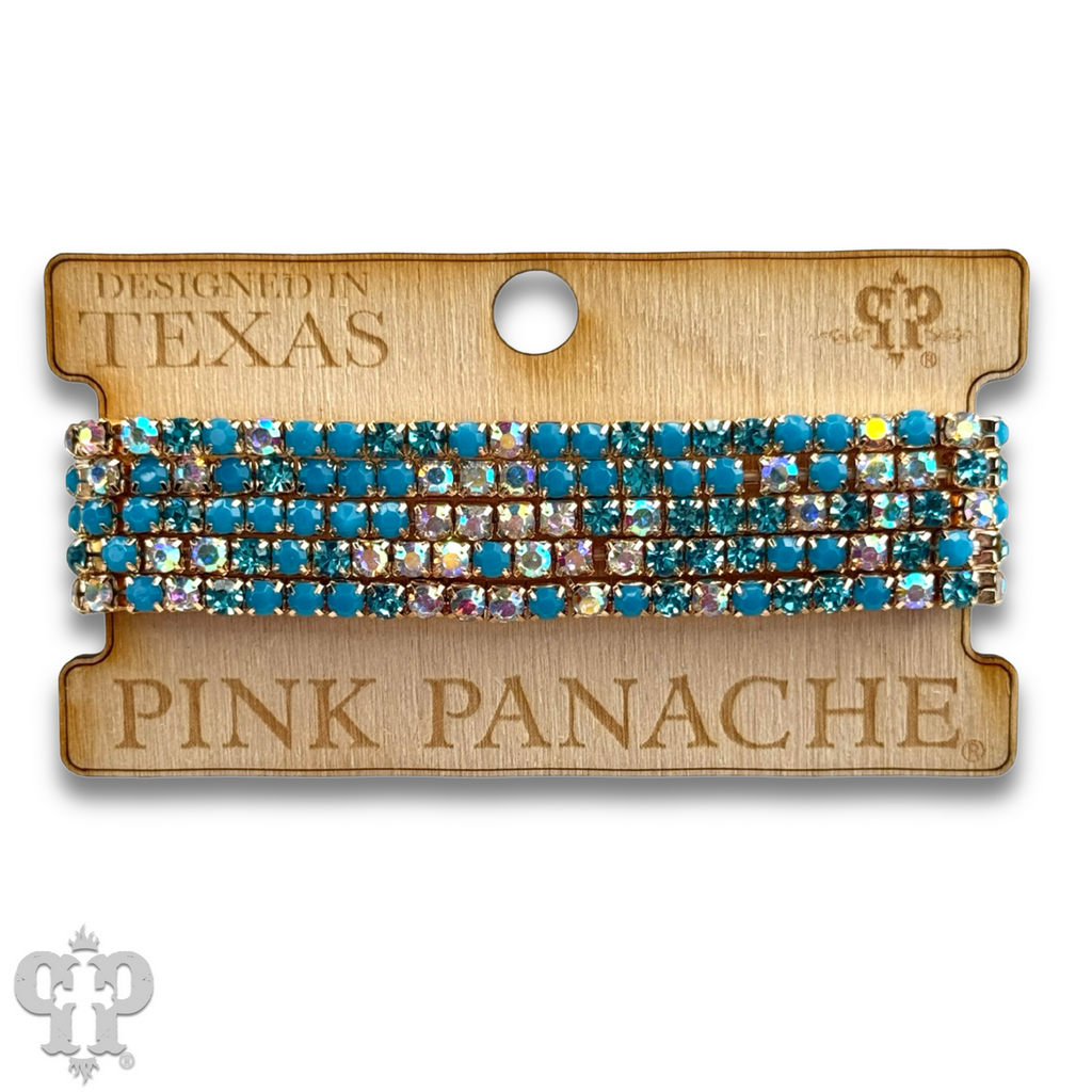 Prong set rhinestone bead bracelet